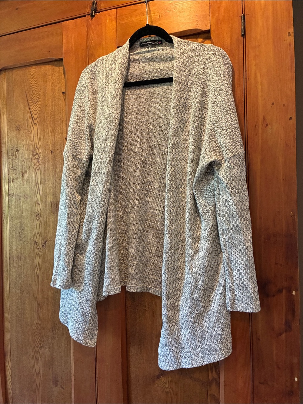 10/25$ 🥳 Cozy Open-Front Women's Cardigan Sweater - Light Gray